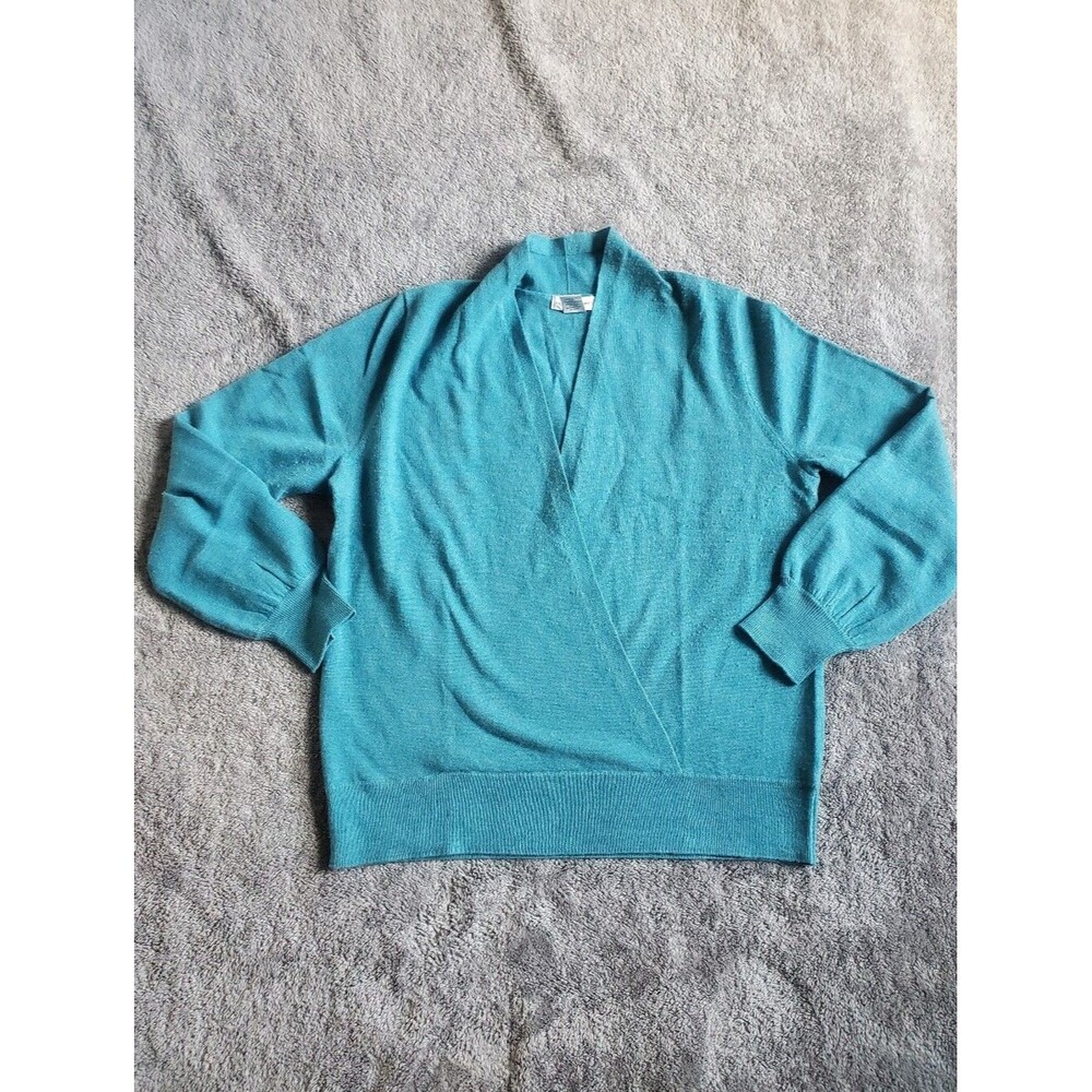 Cupcakes & Cashmere Nikolai V-Neck Crossover Wrap 100% Merino Wool Sweater, XL